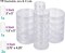 The Beadsmith – Stack Jar 4-Piece Assortment – 2 x 4 Stack, 1 x 5 Stack, 1 x 6 Stack, Pill containers, Empty Pot Jars, refillable Cosmetic containers, Small Plastic Organizers